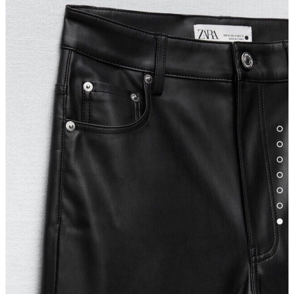 Zara Full Length Faux the 90’s Leather Pants - Picture 3 of 4